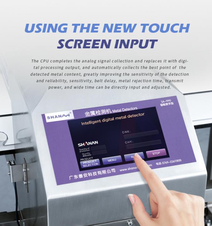 उच्च संवेदनशीलता धातु डिटेक्टर जमे हुए खाद्य पदार्थ प्लास्टिक रासायनिक खिलौना उद्योग कन्वेयर बेल्ट निर्माता 3