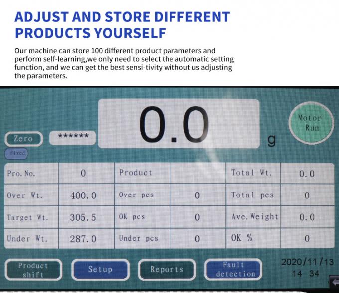 कृषि अनाज ऑटो वेजिंग पैकिंग मशीन 1kg-200kg रिजेक्ट फंक्शन के साथ 6