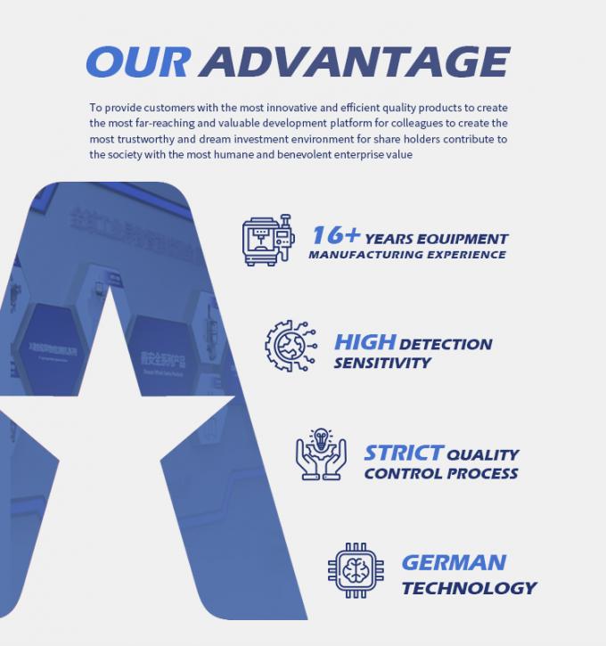 अत्यधिक संवेदनशील कन्वेयर बेल्ट सुरंग टच स्क्रीन खाद्य धातु डिटेक्टर सटीक पहचान 7