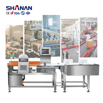 ISO9001 प्रमाणित 2 इन 1 संयोजन मेटल डिटेक्टर और चेकवेइजर सटीक वजन के लिए सकल वजन 250 किलो