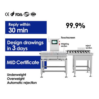 उच्च-प्रदर्शन स्वचालित चेकवेगर रिजेक्शन के साथ तेजी से वजन सॉर्टिंग