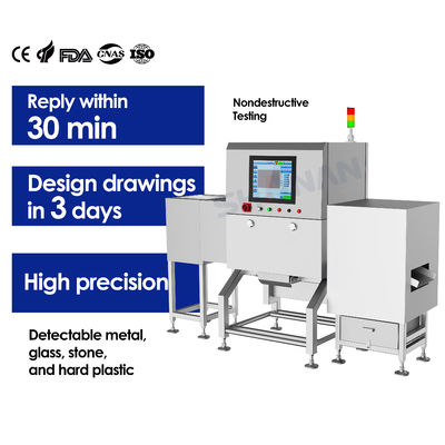 खाद्य ग्रेड एक्स रे कन्वेयर बेल्ट उत्पादन लाइनों में दोष का पता लगाना और अस्वीकृति