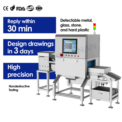 गुणवत्ता उच्च दक्षता का पता लगाने के लिए अस्वीकृति उपकरण खाद्य एक्स-रे निरीक्षण प्रणाली मशीनें